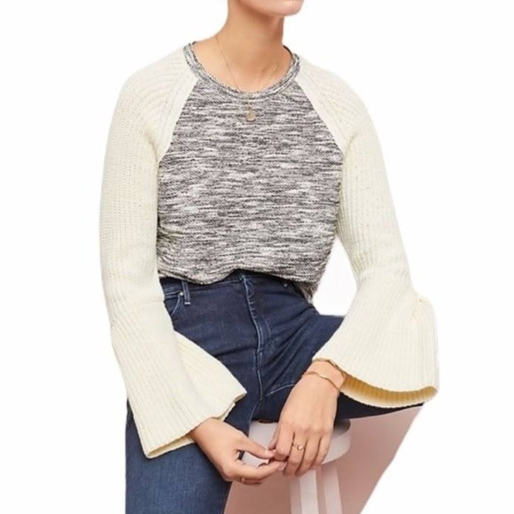 Anthropologie flare sleeve sweater